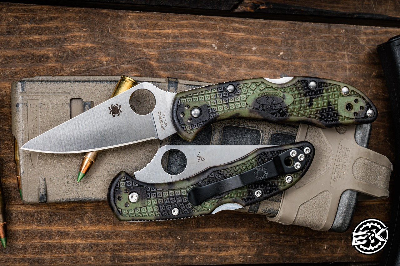 ★18782★ Spyderco Delica 4 Folding Knife Zome Green FRN 2.88