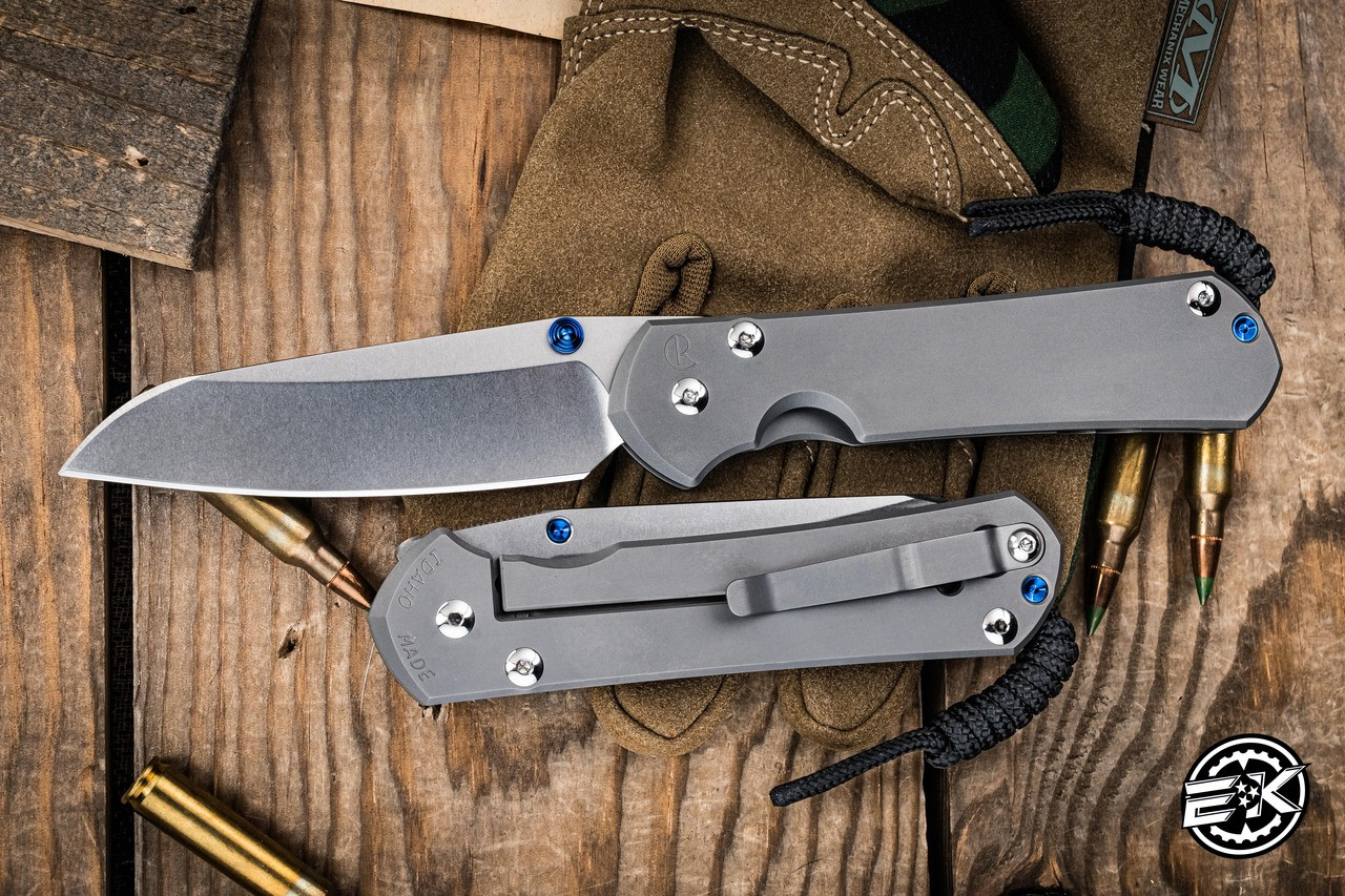 Chris Reeve Knives Large Sebenza 31 Folding Knife Glass Blasted