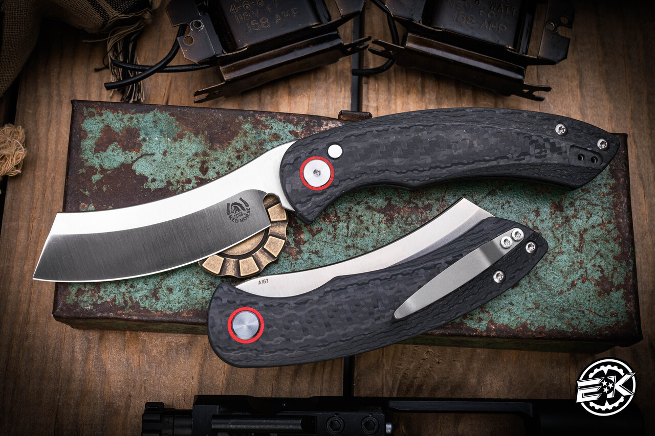 Red Horse Knife Works Hell Razor P Automatic Knife Carbon Fiber