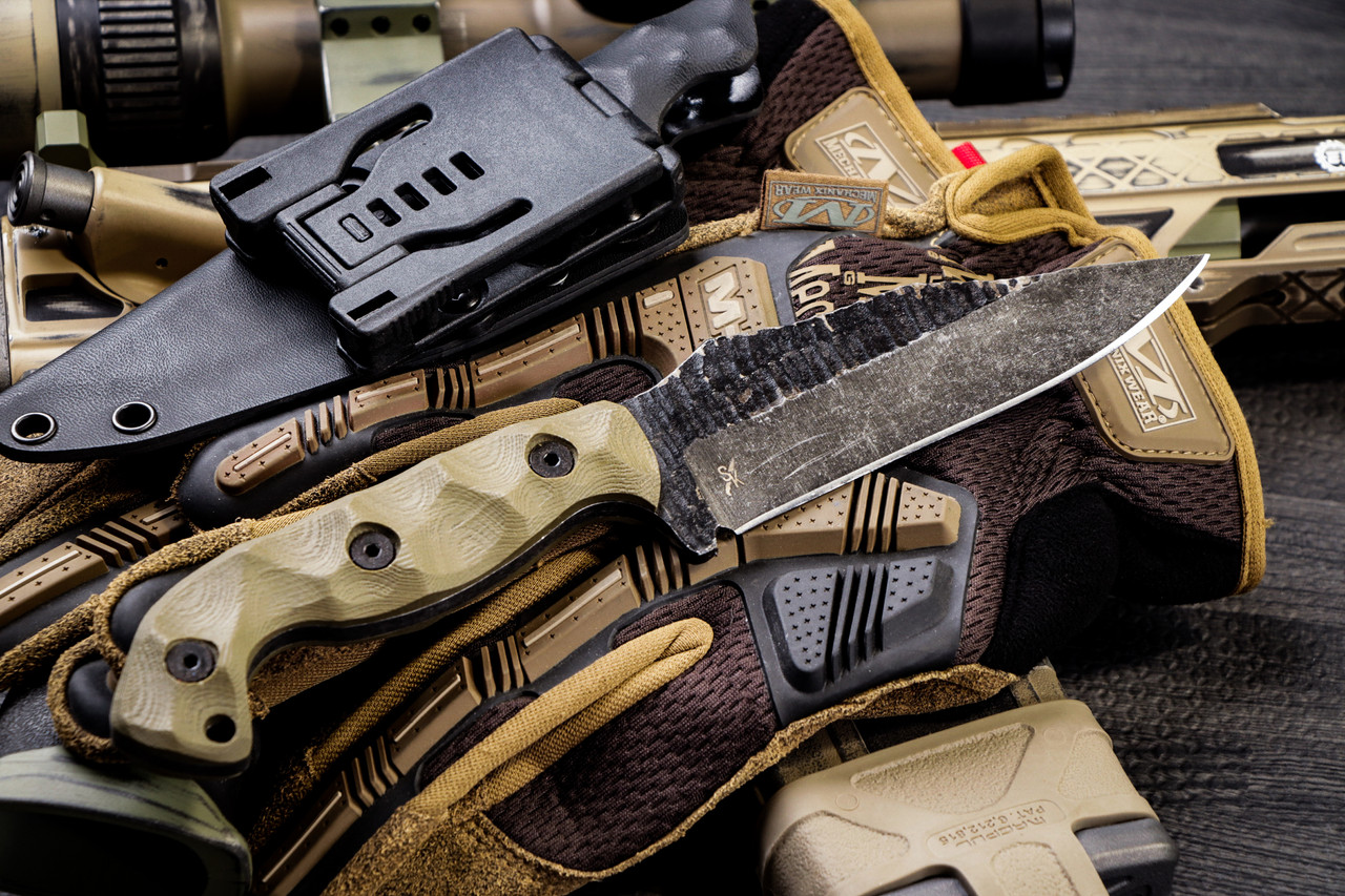 Stroup Knives TU2 Fixed Blade Knife OD Green G10 4.5