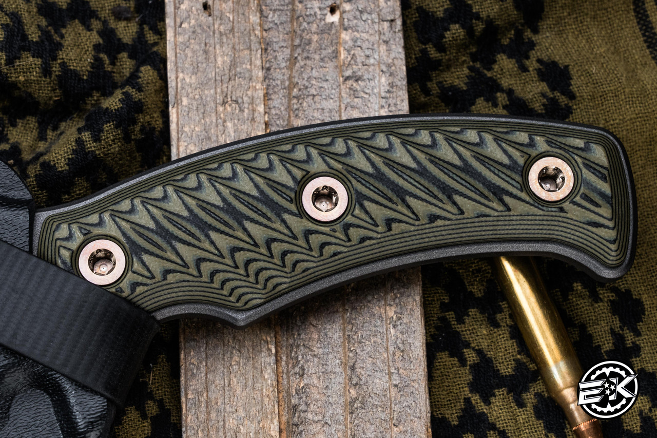 RMJ Tactical Combat Africa Fixed Blade Knife Dirty Olive
