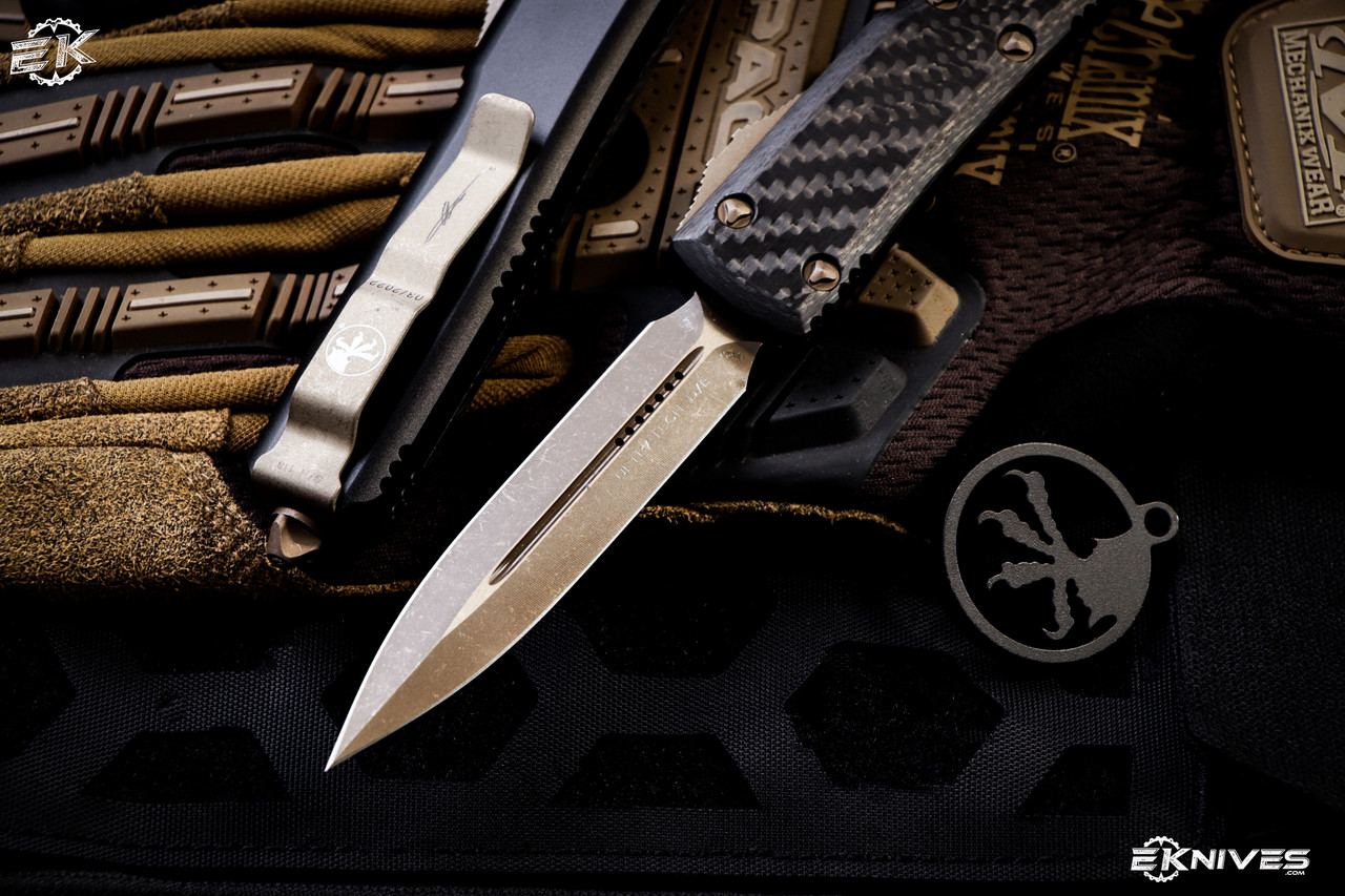 Microtech Ultratech Carbon Fiber OTF Automatic Knife 3.4 Dagger