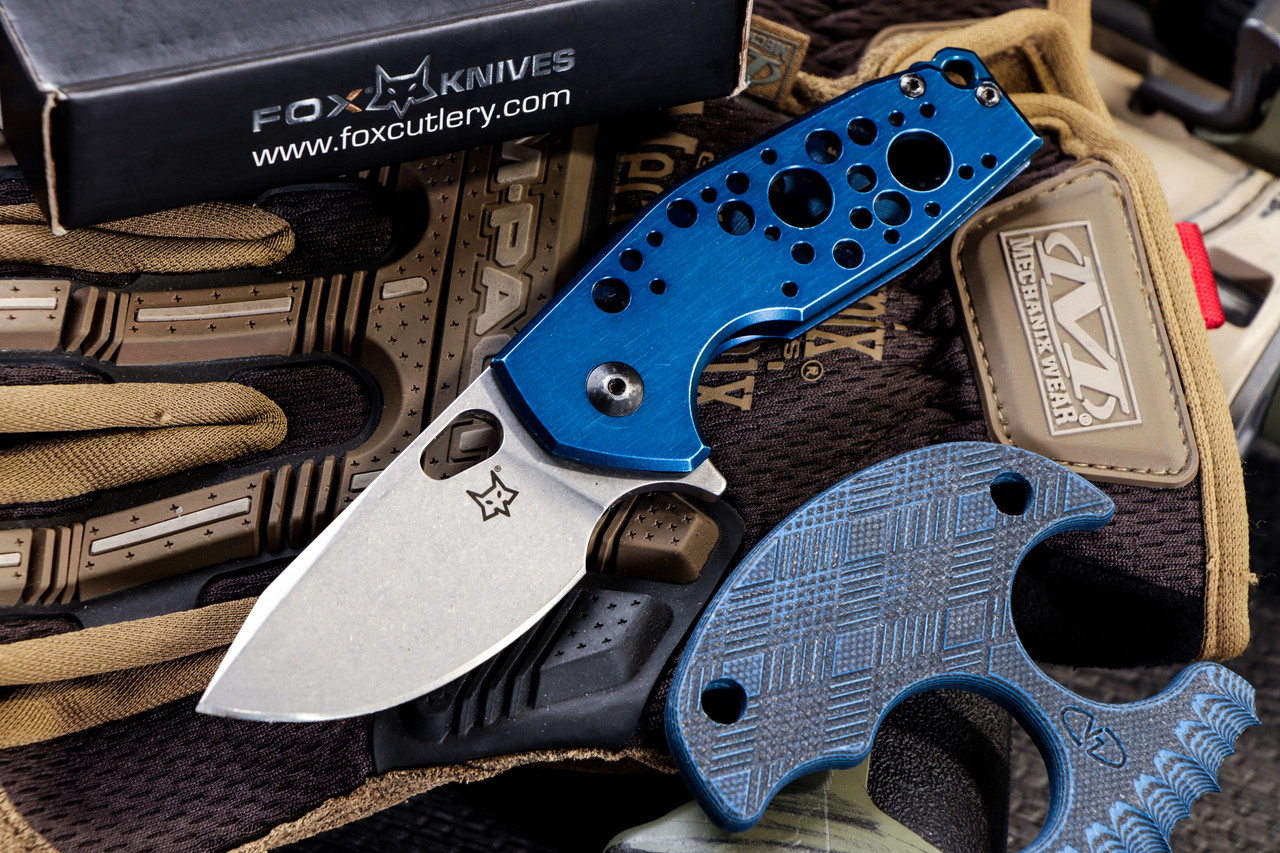 Fox Knives Vox Suru Frame Lock Knife Blue Ti (2.3