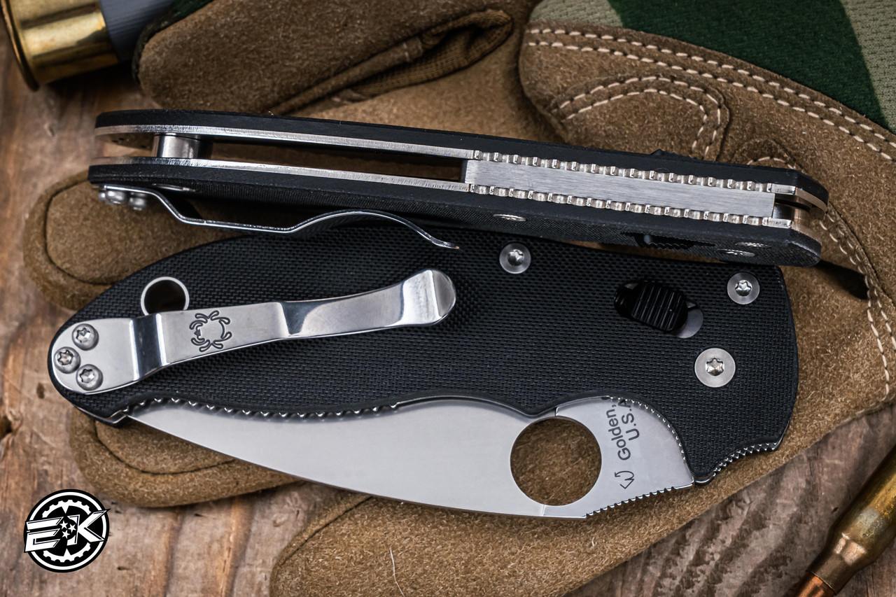 Spyderco Manix 2 Folding Knife Black G10 3.4