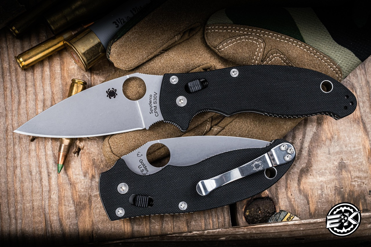 Spyderco Manix 2 Folding Knife Black G10 3.4