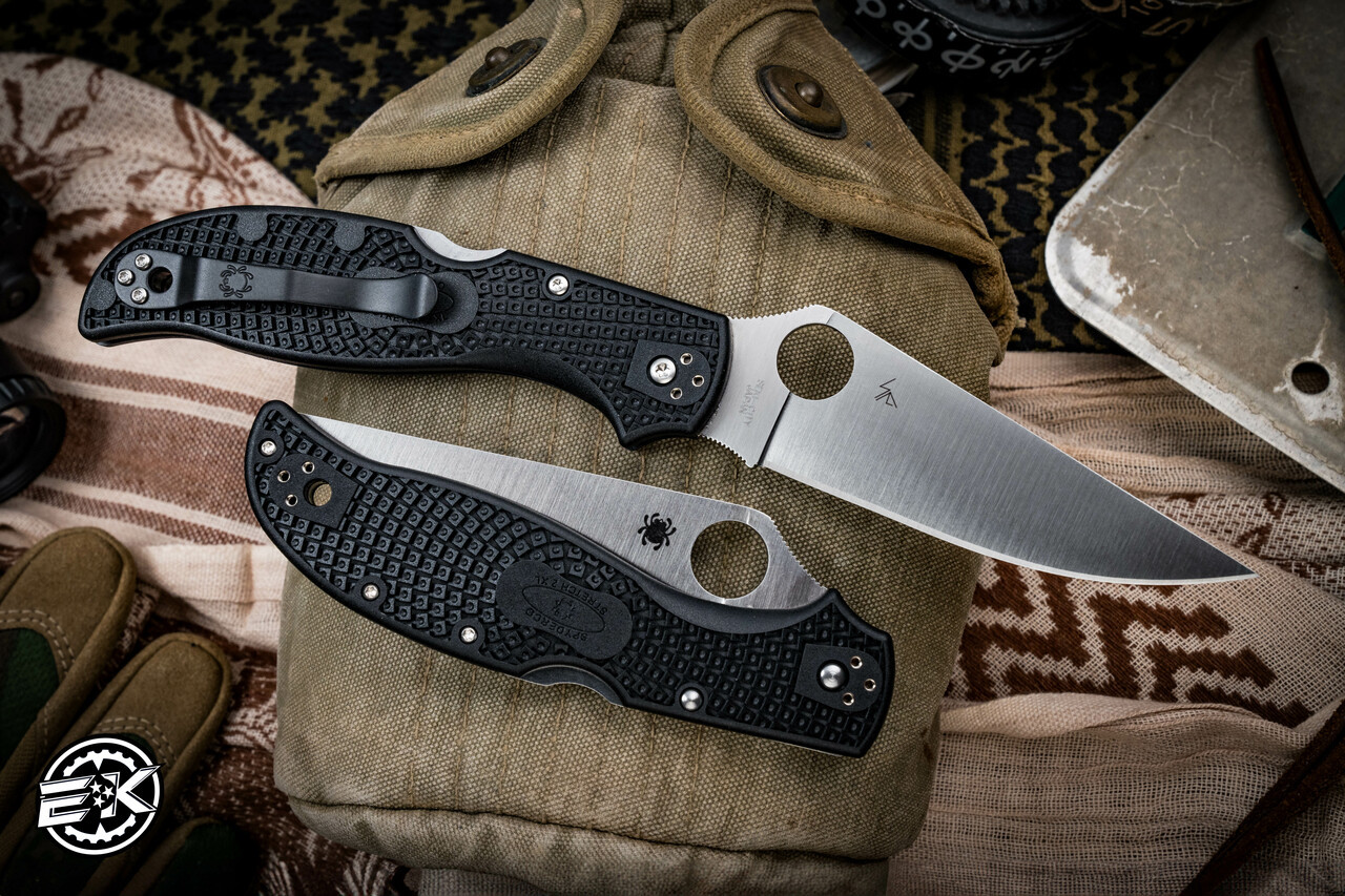 Spyderco Stretch 2 XL Lightweight Folding Knife Black FRN 3.9