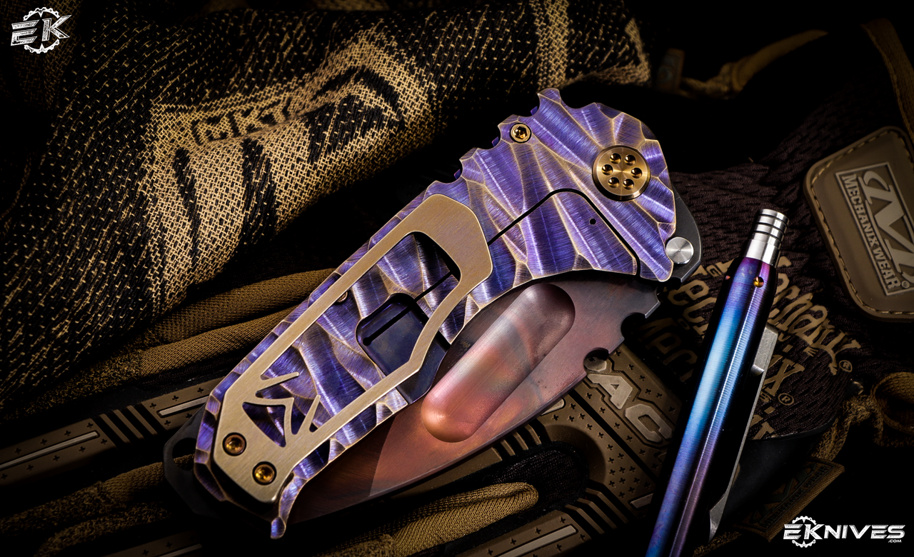 Medford Praetorian Ti Folding Knife Violet/Bronze 