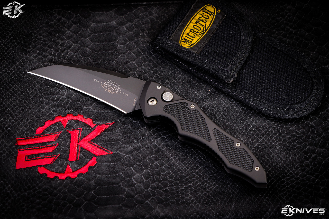 Microtech Kestrel Automatic Black Folding Knife 4 