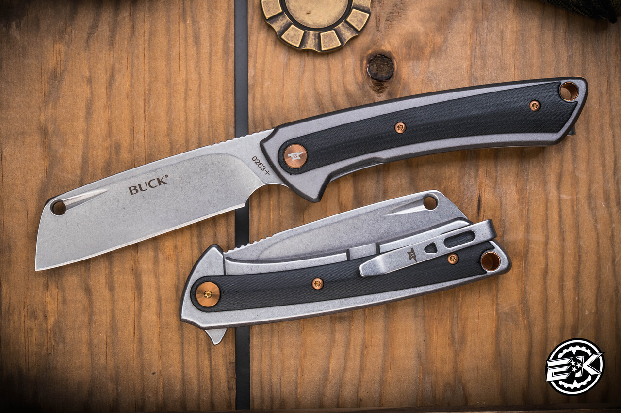 Buck 263 HiLine Folding Frame Lock Knife Black G10 3.25