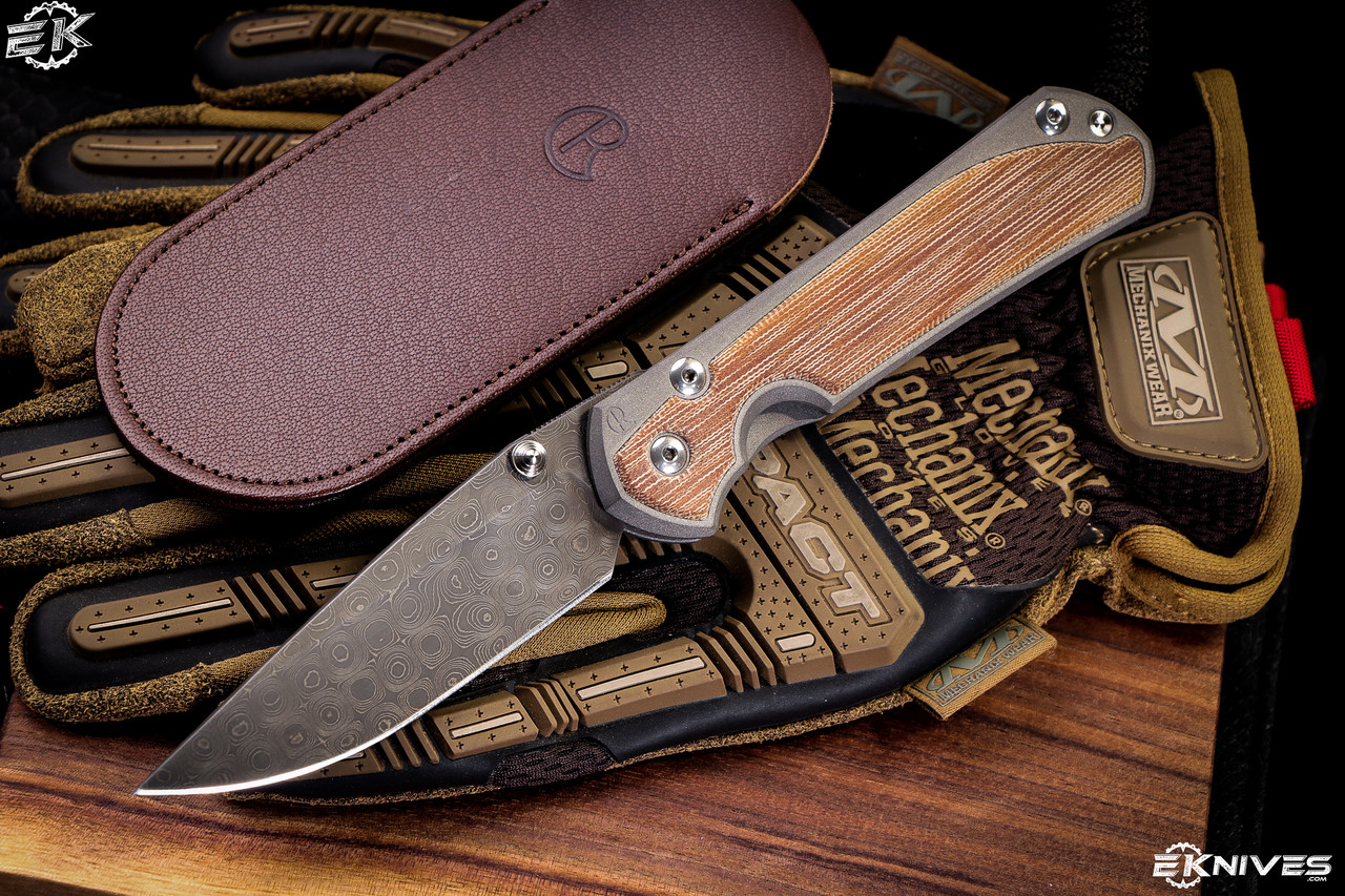 Chris Reeve Knives Large Sebenza 31 Natural Micarta Inlay/Titanium