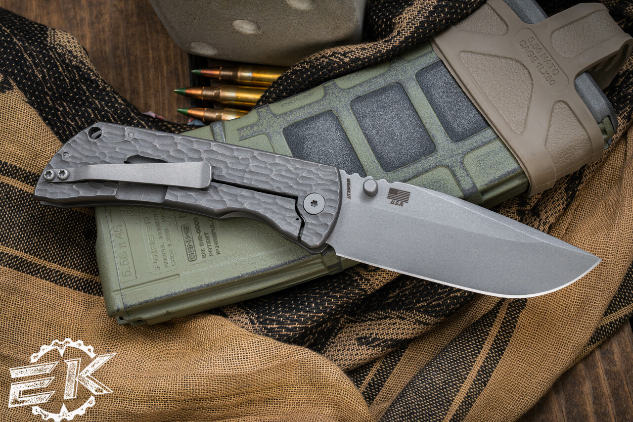 Mcnees Knives PM Mac 2 Titanium Stonewash JIG 3.5