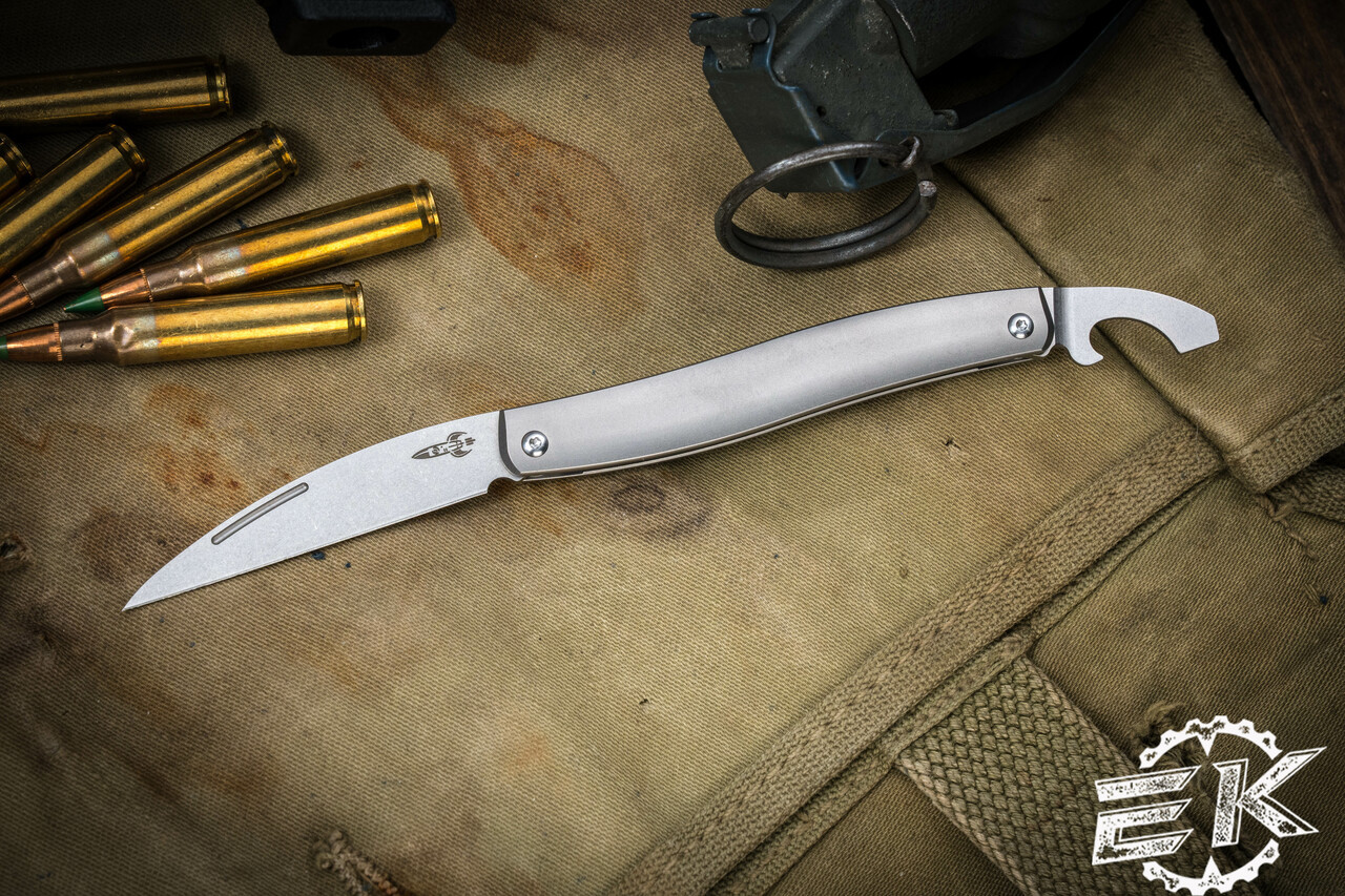 D Rocket Designs Serpentine Titanium Slipjoint Knife 2.25
