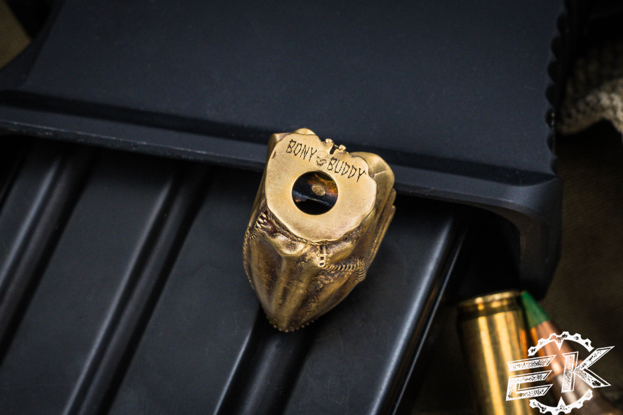 Bastinelli Knives Custom Reaper Bronze Lanyard Bead by Bony Buddy