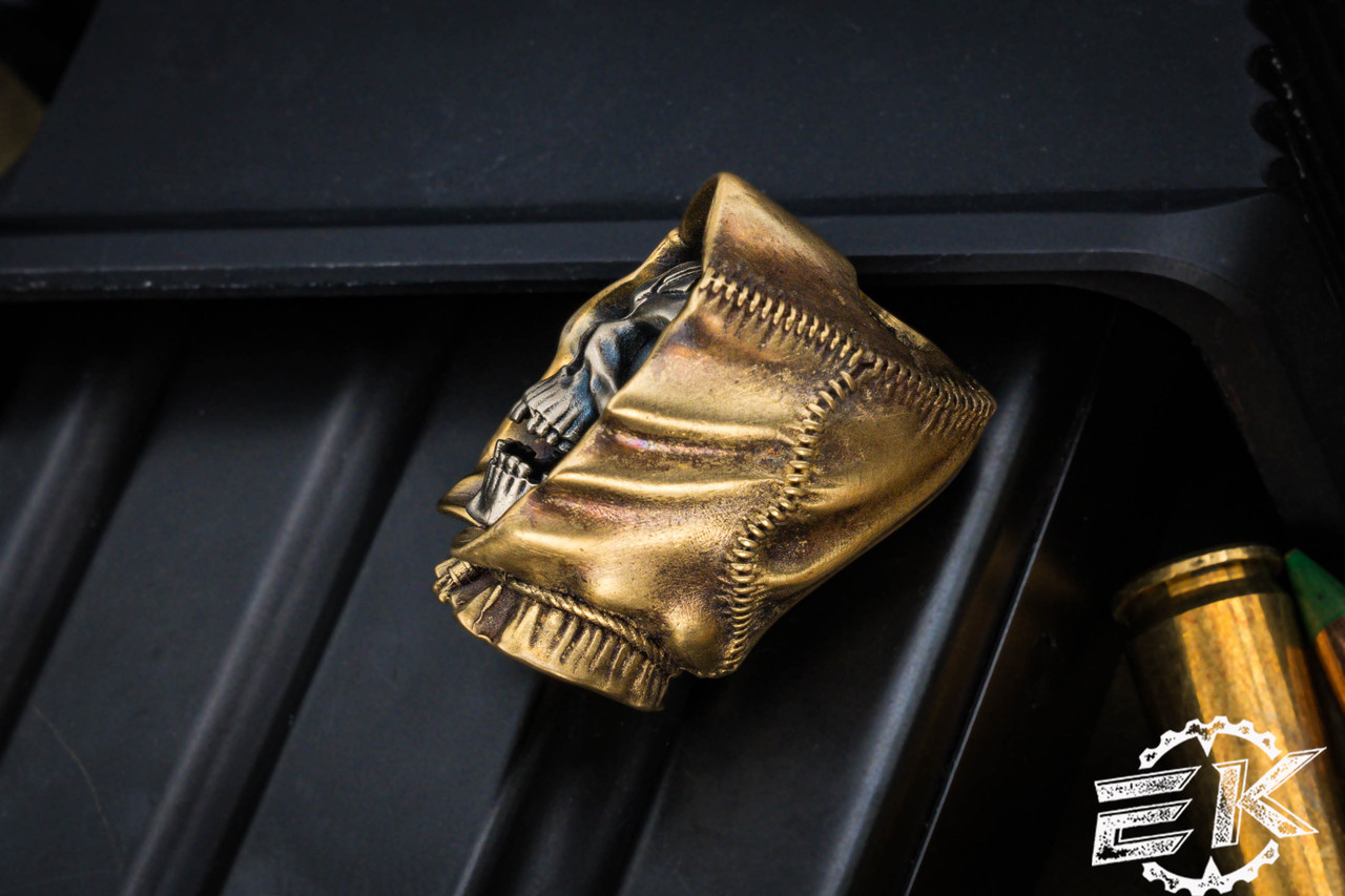 Bastinelli Knives Custom Reaper Bronze Lanyard Bead by Bony Buddy