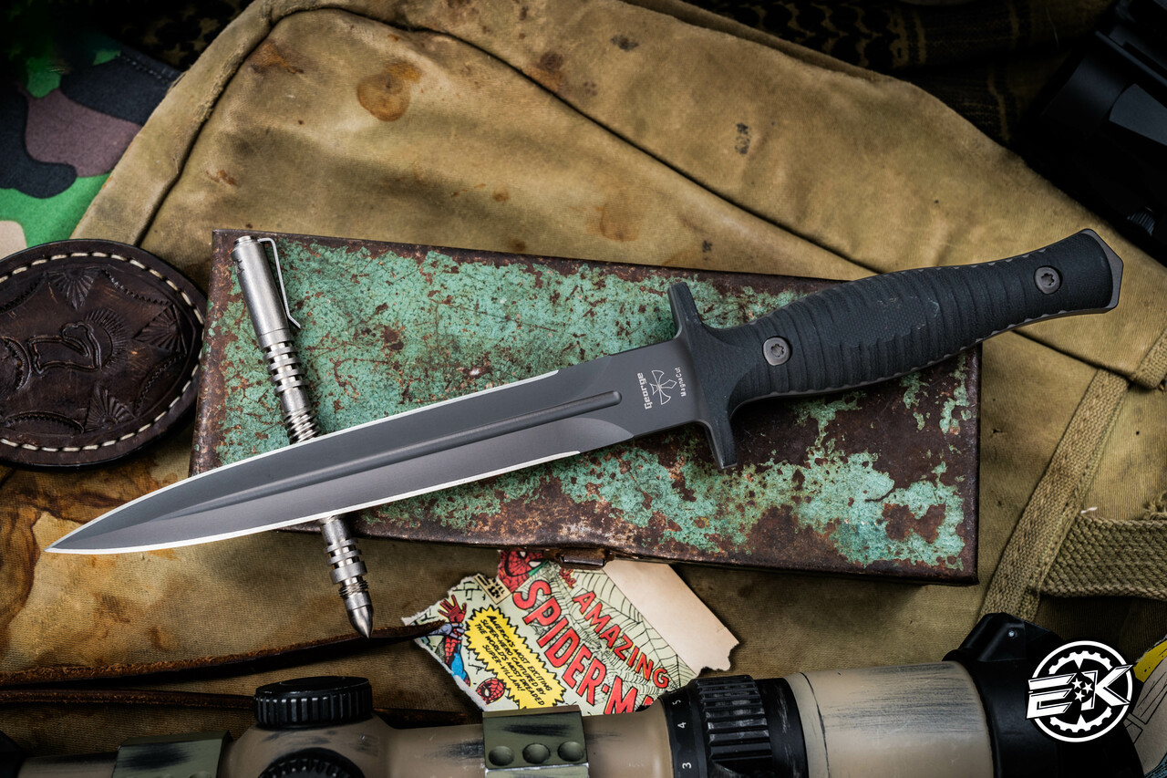 Spartan Blades George V-14 Dagger Fixed Blade Knife Black G10 6.75