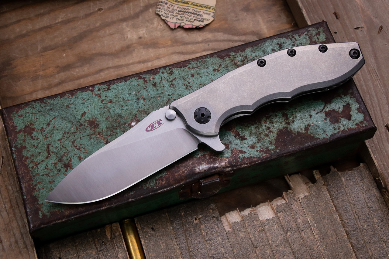 Preowned-Zero Tolerance 0562TI Hinderer Folding Knife Titanium 3.5