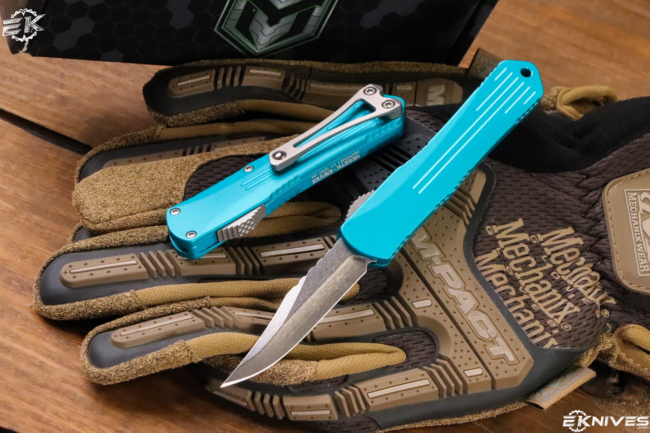 Heretic Knives Manticore S OTF Automatic Knife Turquoise 2.6
