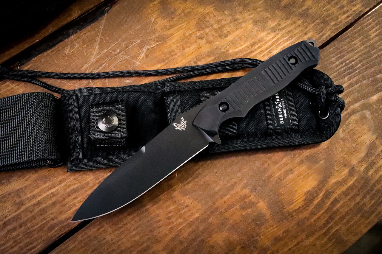 Benchmade Nimravus Fixed Blade Knife Black 4.50