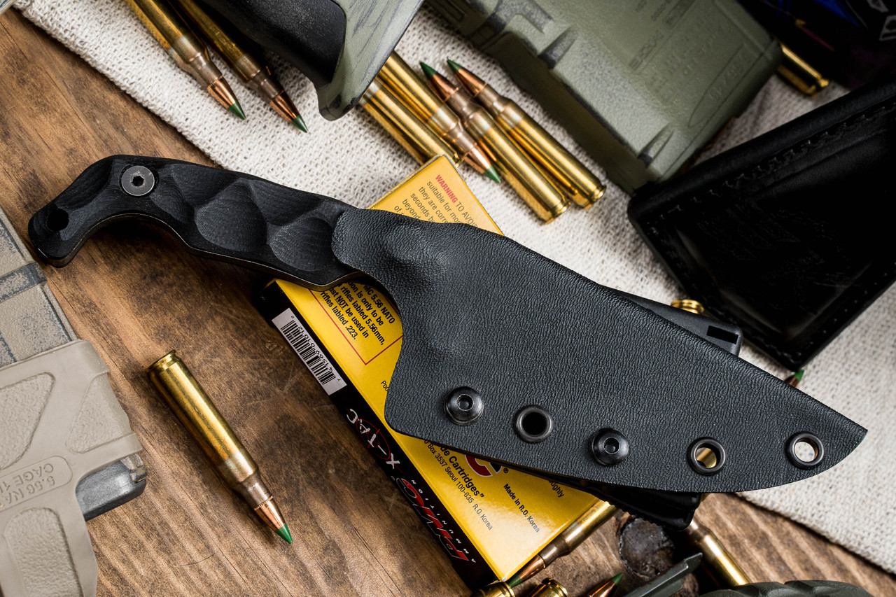 Stroup Knives Bravo 5 Fixed Blade Knife Black G10 3.5