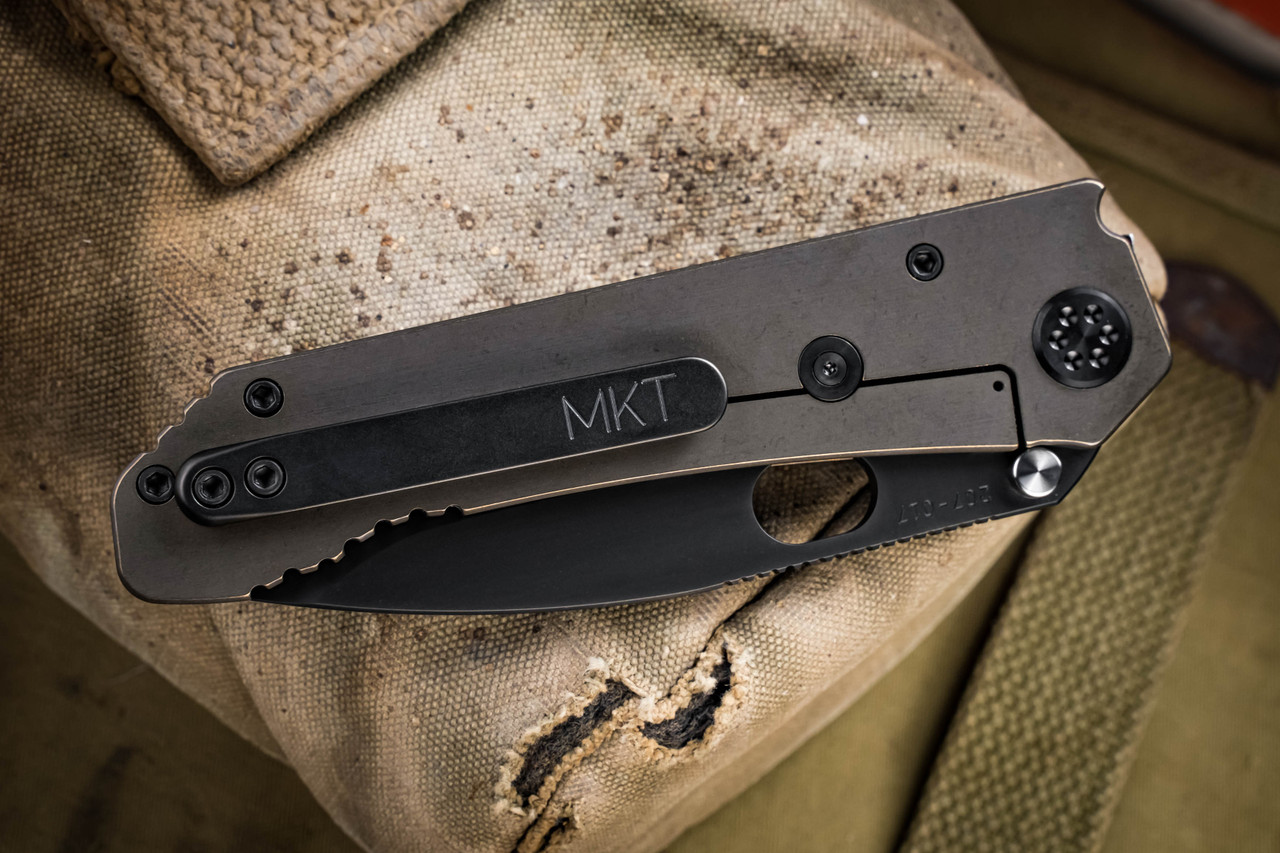 Medford 187 DP Folding Knife Bronze Titanium, PVD HW/Clip 3.75