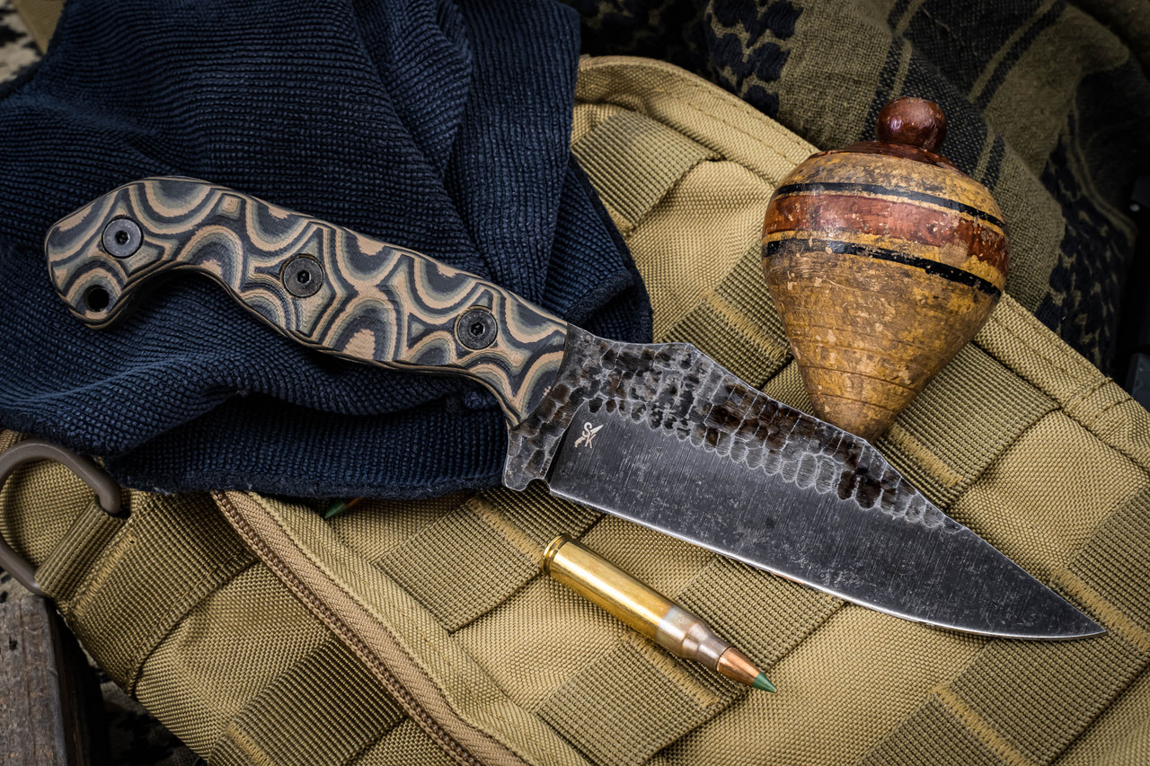 Stroup Knives TU1 Fixed Blade Knife Camo G10 4.5