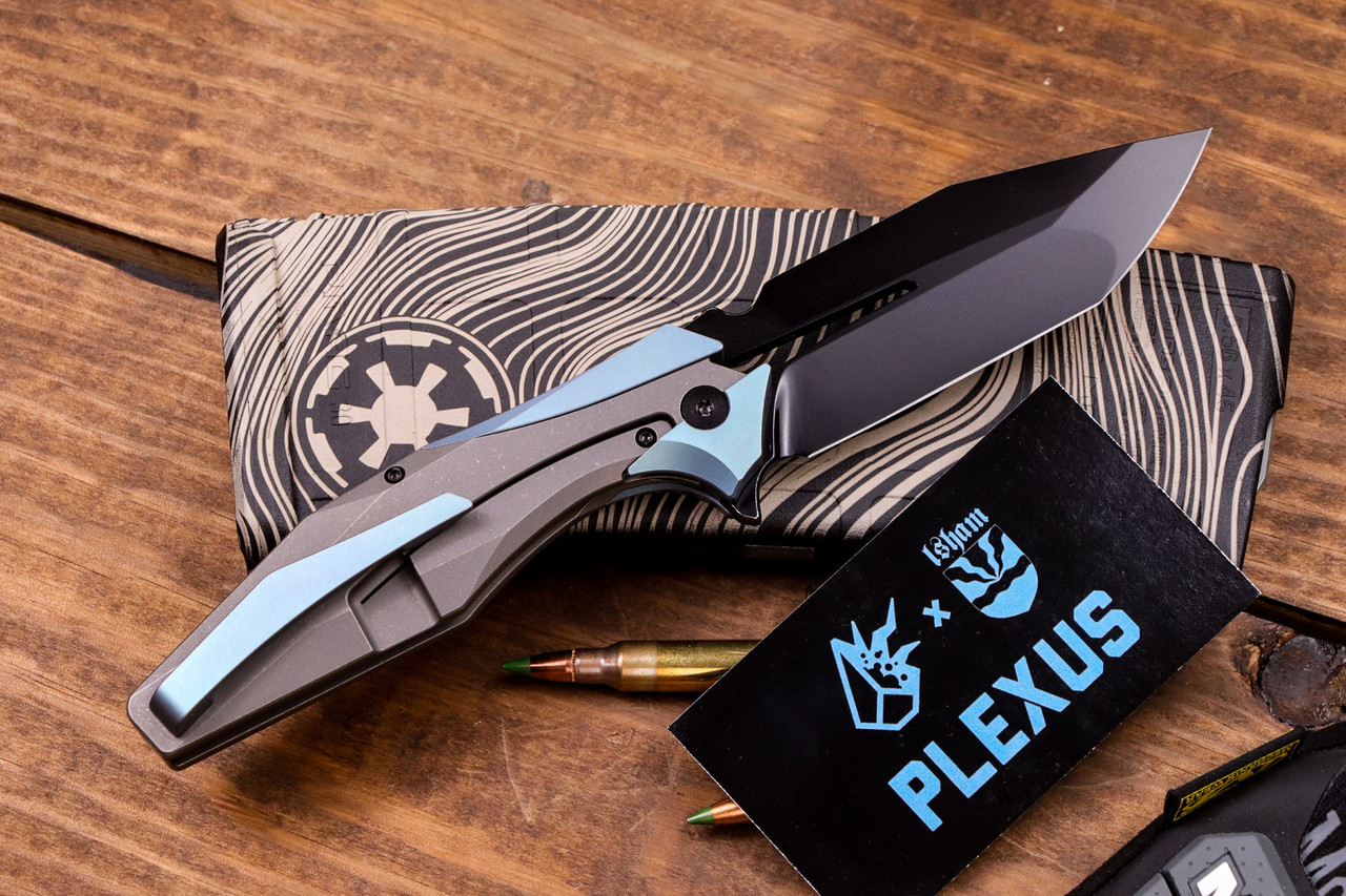 Arcane Design/Isham Bladeworks "The Plexus" Folding Knife Grey