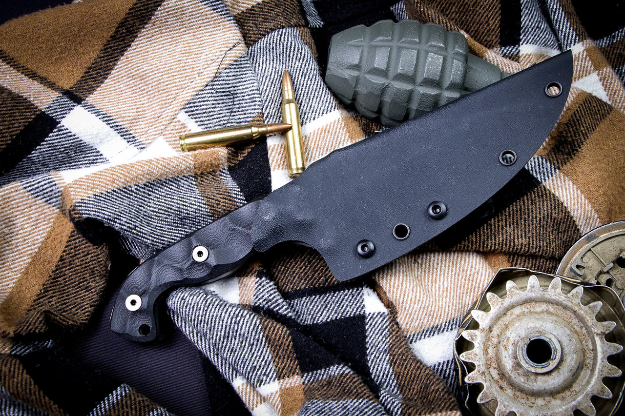 Stroup Knives TU1 Fixed Blade Knife Black G10 4.5