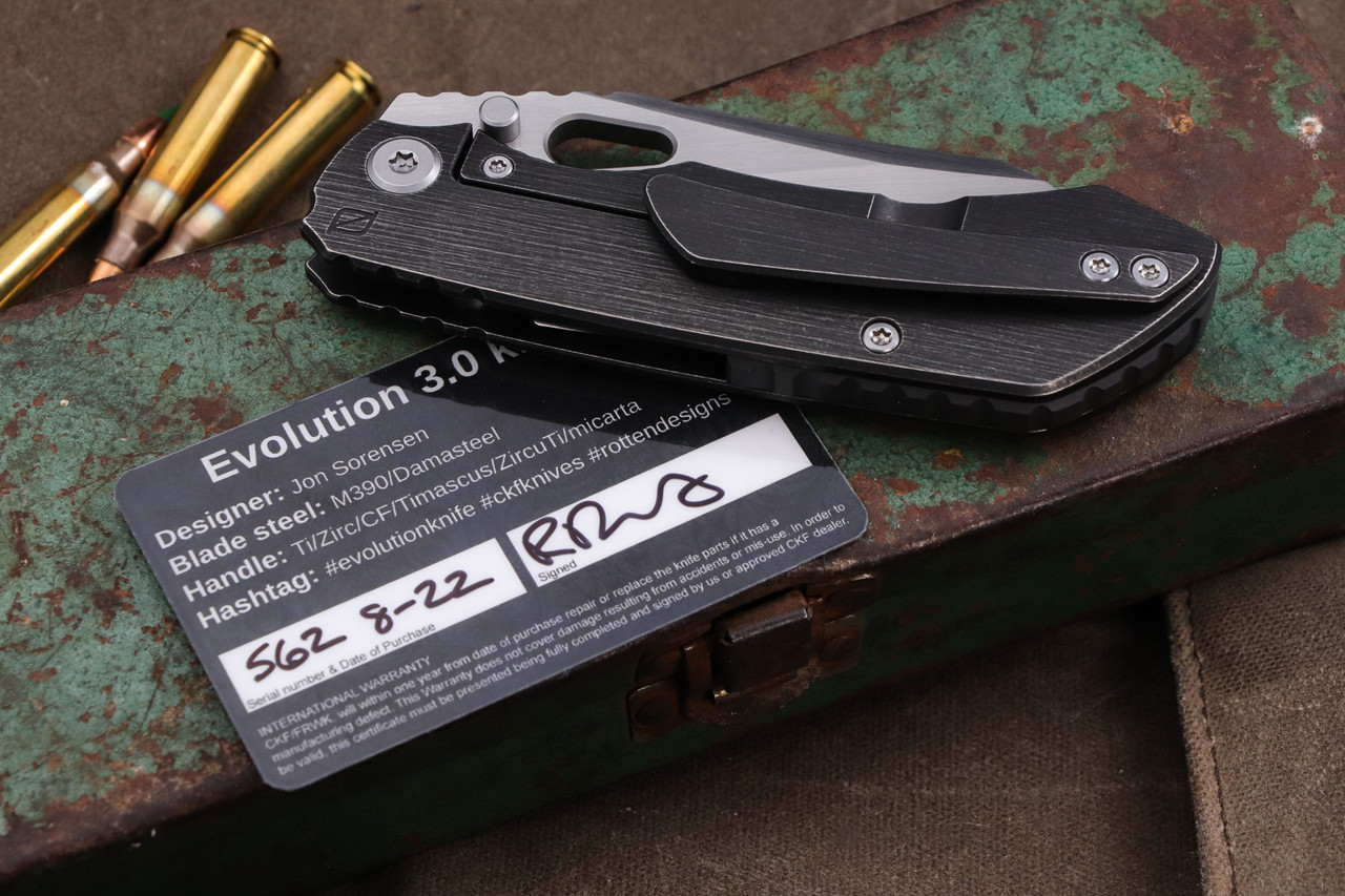 【BURNT】Realist Type 3 BLACK CKF Rotten EVO 3.0 Dark TI Zircuti Pivot 3.75