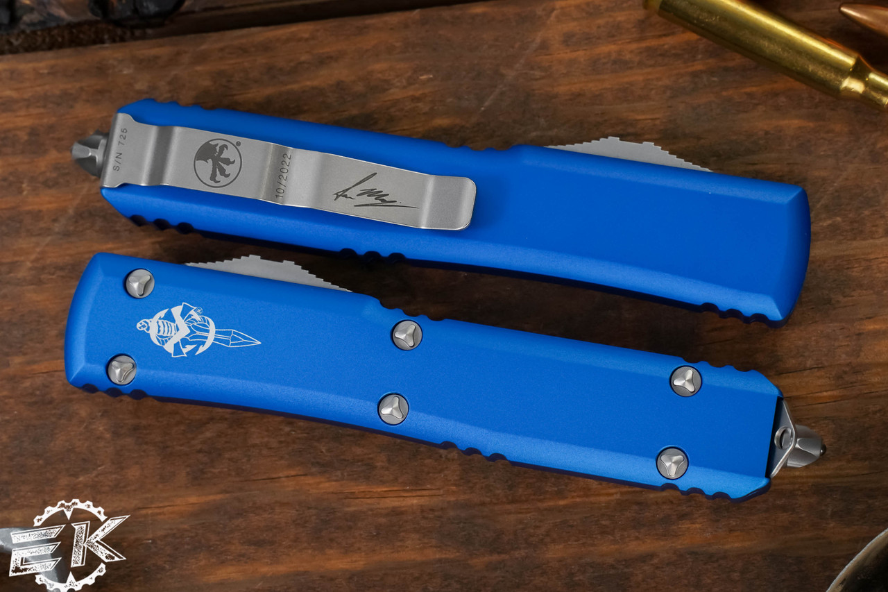 Microtech Ultratech Hellhound OTF Automatic Knife Blue 3.4