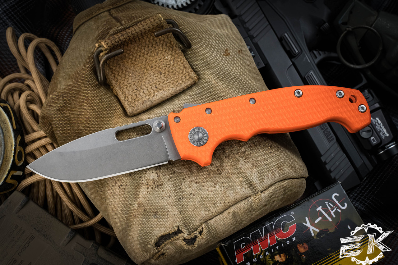 Andrew Demko Knives Custom AD-20 Orange G10 3.625 Satin