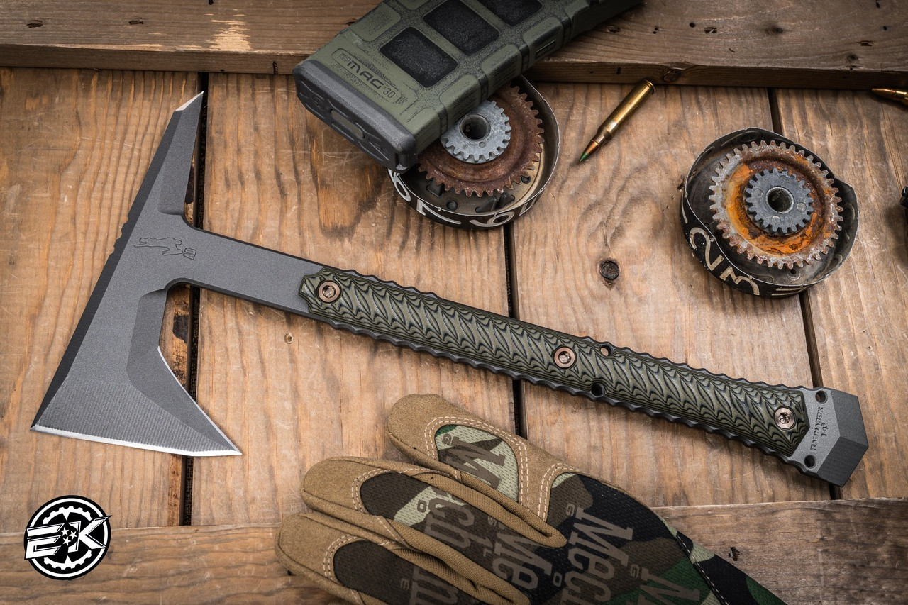 RMJ Tactical Ragnarok 14 Tomahawk Dirty Olive G10 3.5