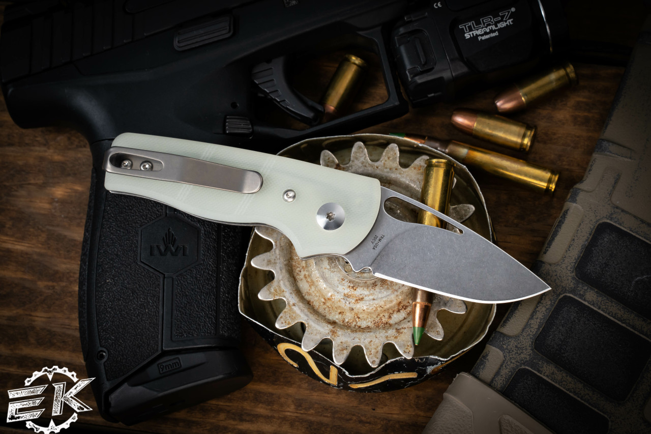 Three Rivers Manufacturing ATLAS Slip Joint Folding Knife Jade G10