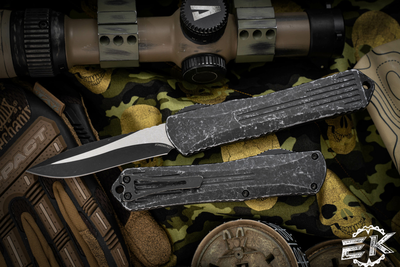 Heretic Knives Manticore X Black OTF Automatic Knife 3.75