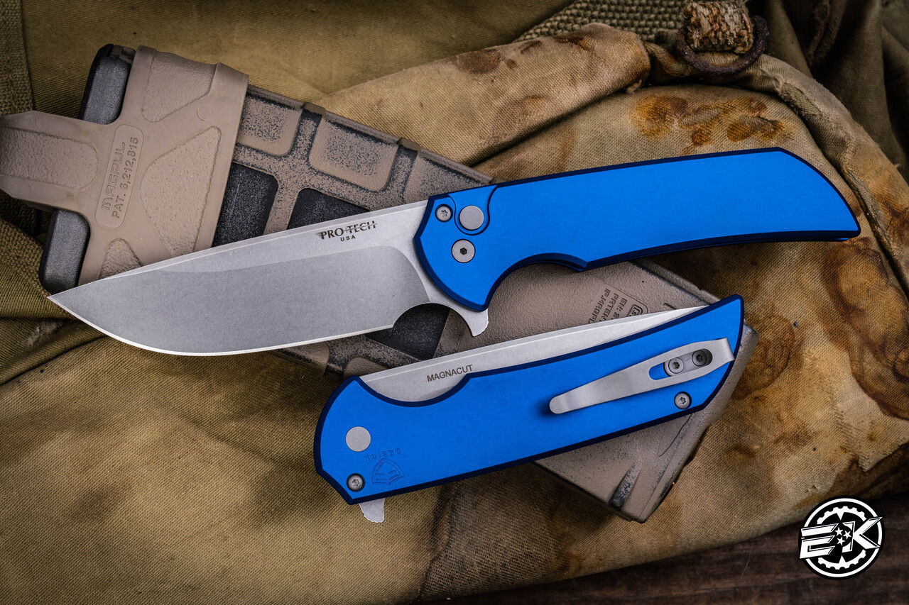ProTech Mordax Manual Flipper Knife Blue 3.75