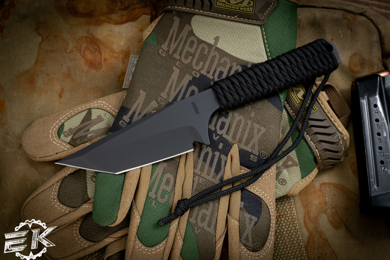 Mick Strider Knives Fixed Blade Black Wrapped 3.5