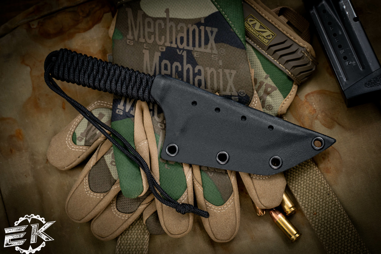 Mick Strider Knives Fixed Blade Black Wrapped 3.5