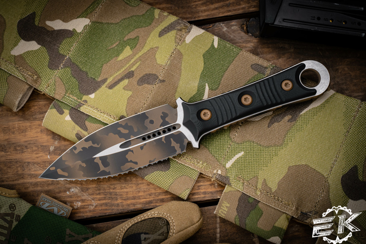 Microtech/Borka Blades SBD Coyote Camo Fixed Blade Knife 4
