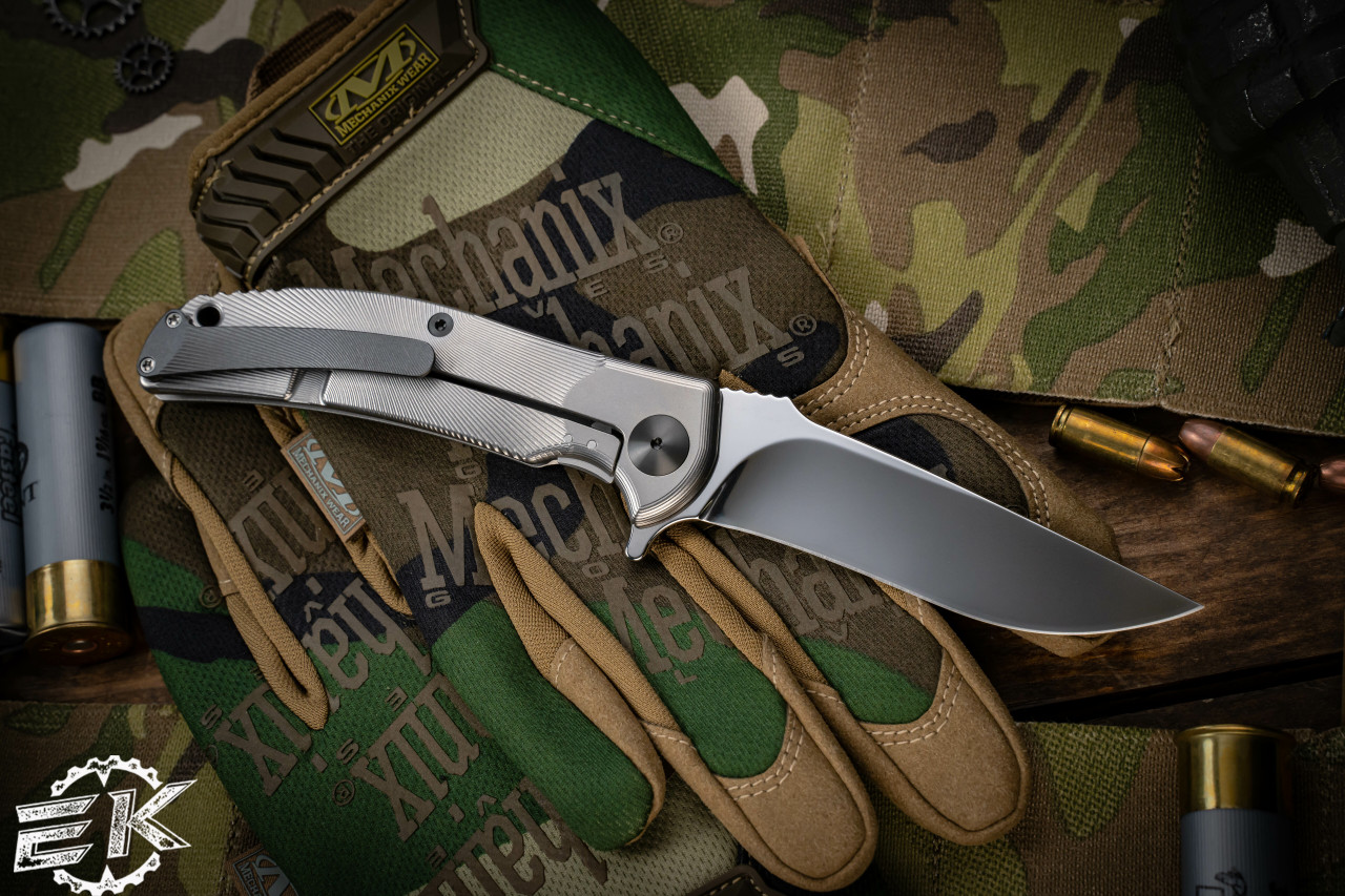 RJ Martin Q36SS Titanium Flipper Zirc Clip 4