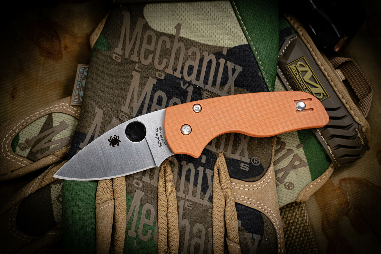 Spyderco Lil' Native Orange Folding Knife G-10 2.5