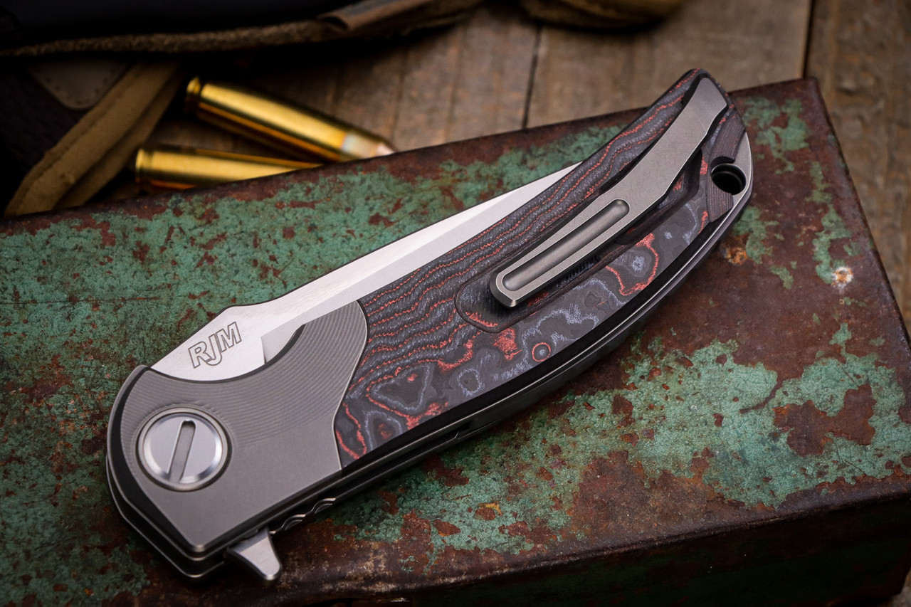 Shirogorov/RJ Martin Russian Overkill RQ36 Flipper Knife Lava Ash