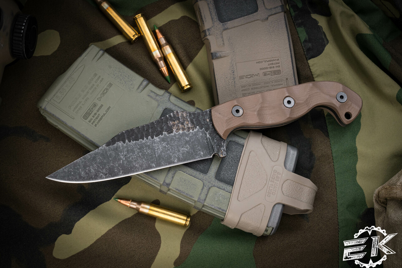Stroup Knives TU1 Fixed Blade Knife FDE G10 4.5