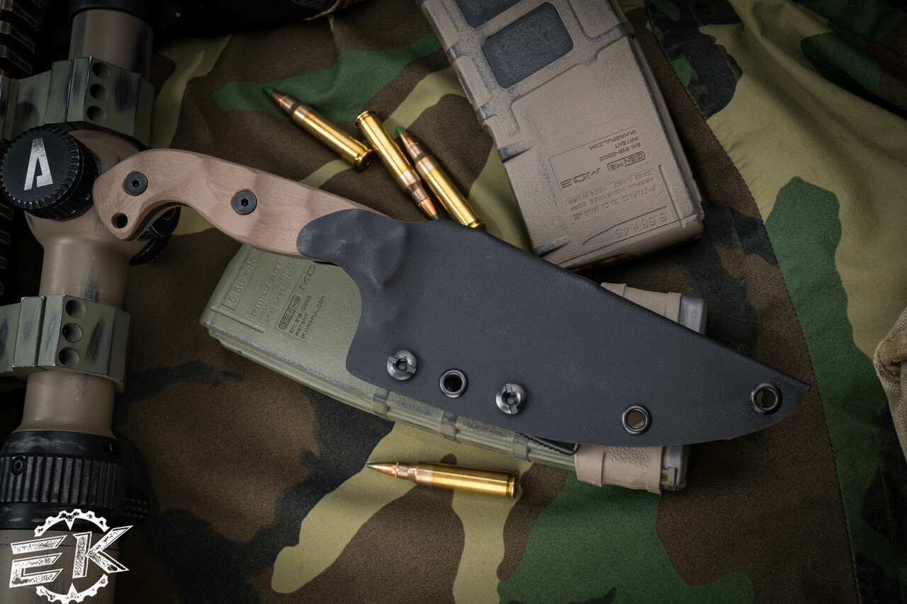 Stroup Knives TU1 Fixed Blade Knife FDE G10 4.5