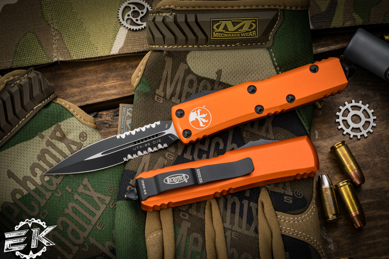 Microtech UTX-85 OTF Automatic Knife Orange 3