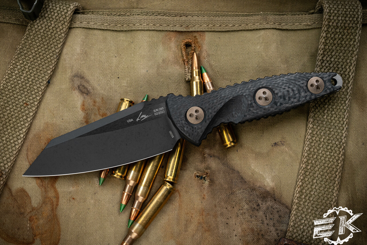 Microtech Socom Alpha Mini Fixed Blade Knife Carbon Fiber 3.75