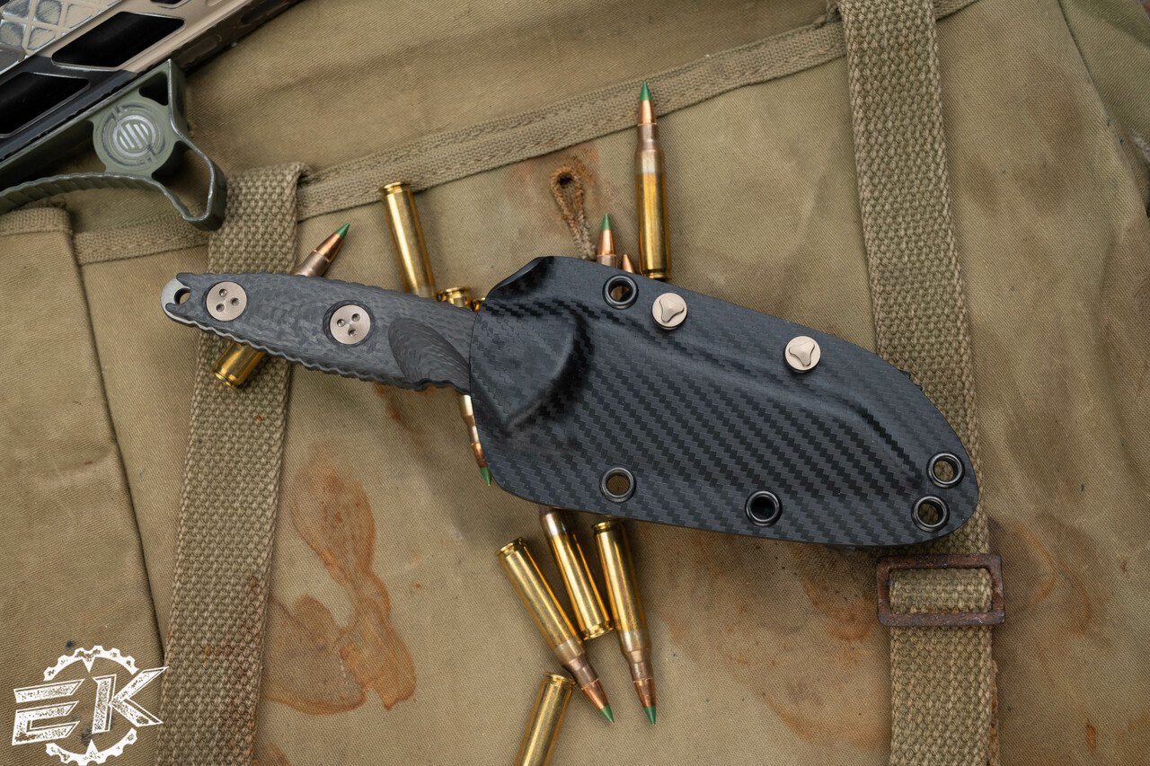 Microtech Socom Alpha Mini Fixed Blade Knife Carbon Fiber 3.75