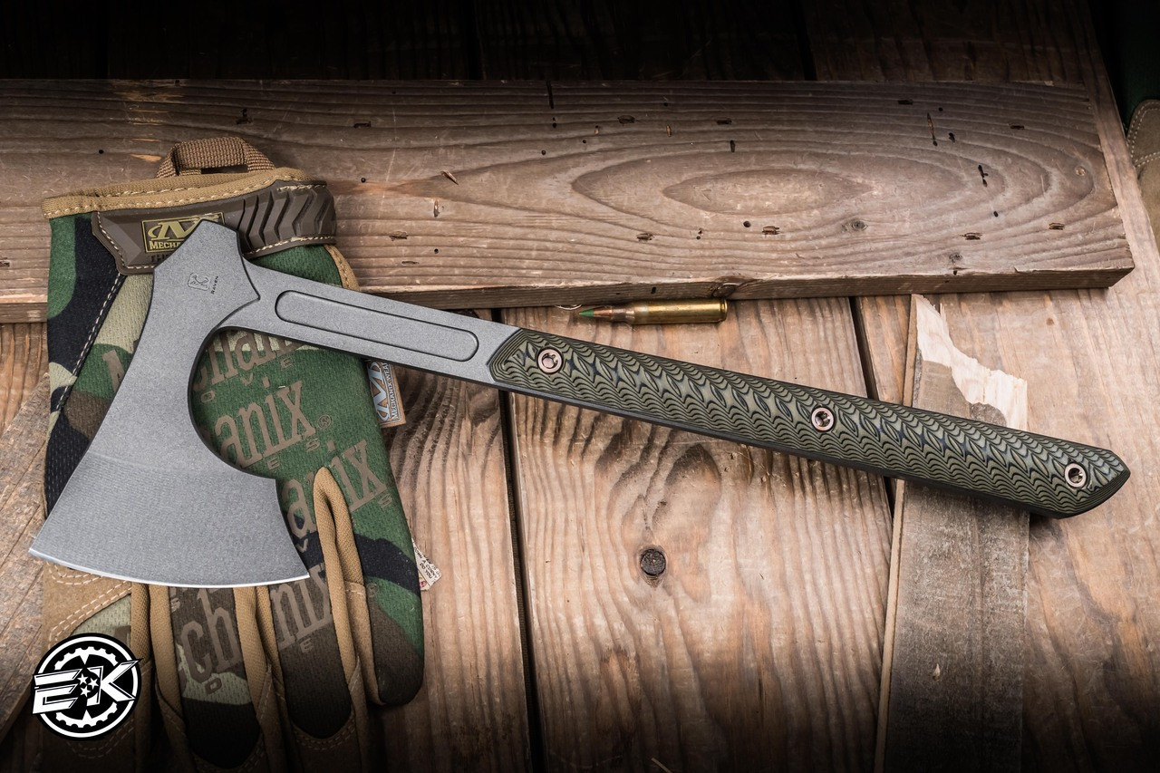 RMJ Tactical Raven Tomahawk Dirty Olive G10 14.5