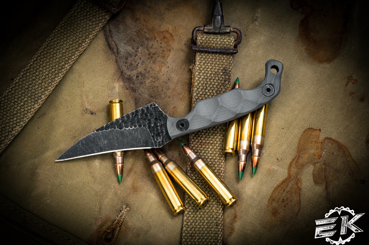 Stroup Knives MINI MOD 2 Fixed Blade Knife Grey G10 3