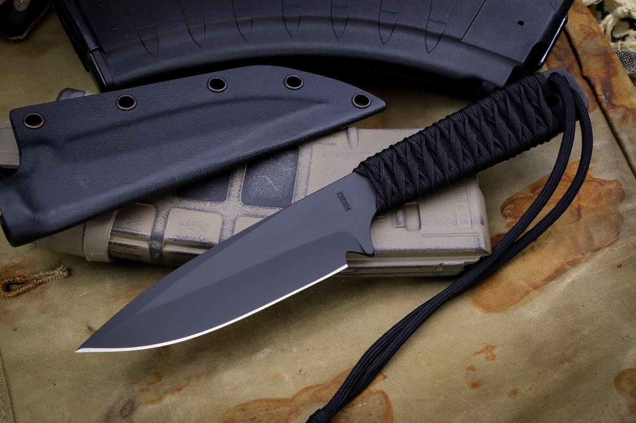 Mick Strider Knives Fixed Blade Black Wrapped 4.5