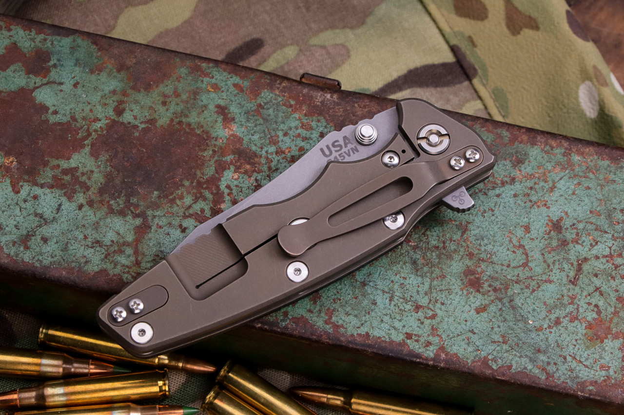 Rick Hinderer Knives Eklipse Left Hand Coyote G10 3.5″ Battle Bronze