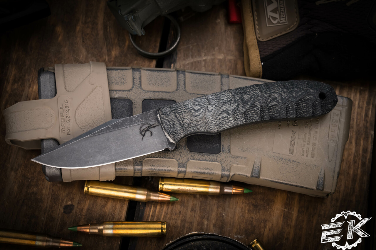 Jason Knight Forge Studio Jurassic Bird and Trout Fixed Blade